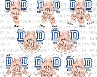 Bundle Custom Best Dad Ever Png, Fist Bump Set Png, Dad Hand Fist Bump Png, Happy Fathers Day Png, Gift For Daddy, Baby Kid Hand Sublimation