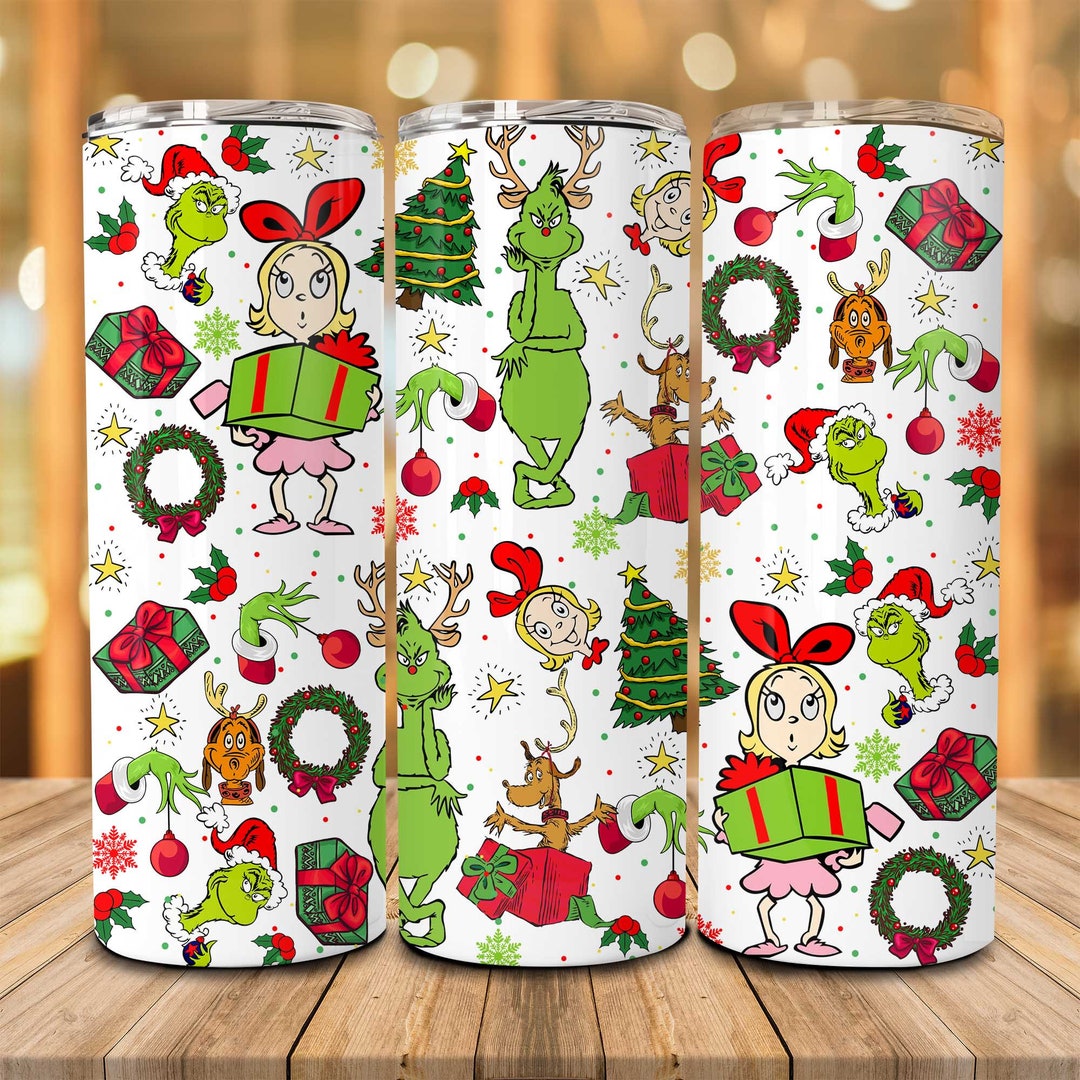 Christmas 20oz Tumbler Wrap Png, Santa Hat Png, Christmas 20 Oz Skinny ...