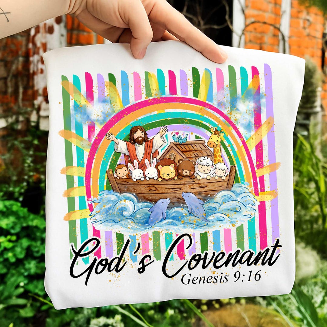 Noah’s Ark PNG, God’s Covenant Genesis 9:16 Png, Kids Christian Bible ...