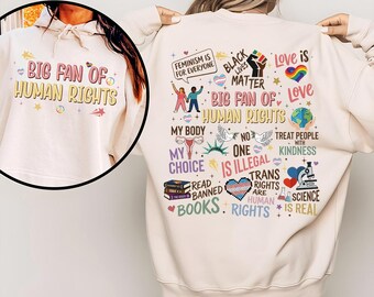 Großer Fan der Achtung der Rechte PNG-Bundle, feministisches Aktivist-Shirt, Gleichheit soziale Gerechtigkeit Png, LGBTQ Unterstützung, Anti-Trumpf Png, Menschenrecht Regenbogen