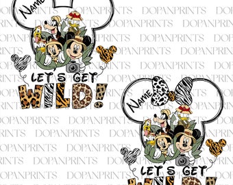 Bundle Custom Wild Trip Png, Leopard Animal Kingdom Png, Let's Get Wild Png, Magical Kingdom, Family Vacation 2024 Png, Best Day Ever Png