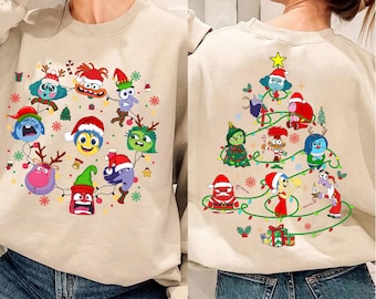 Bundle Merry Christmas Png, Cartoon Emotions Friends Christmas Png, Santa Claus, Mental Health Png, Xmas Holiday Shirt Png, Christmas Lights