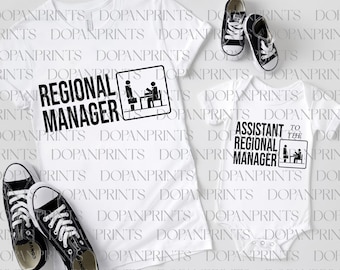 Bundle Regional Manager and Assistant to the Regional Manager Svg, Happy Father's Day, Daddy Daughter Son Svg, Dad And Kid Matching Shirt