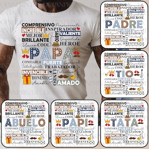 Papá Png, Día del Padre Png, El Mejor Papá Siempre PNG, Best Dad Ever Spanish PNG, Father's Day Png, Latin Dad Sublimation,Papá Palabras Png