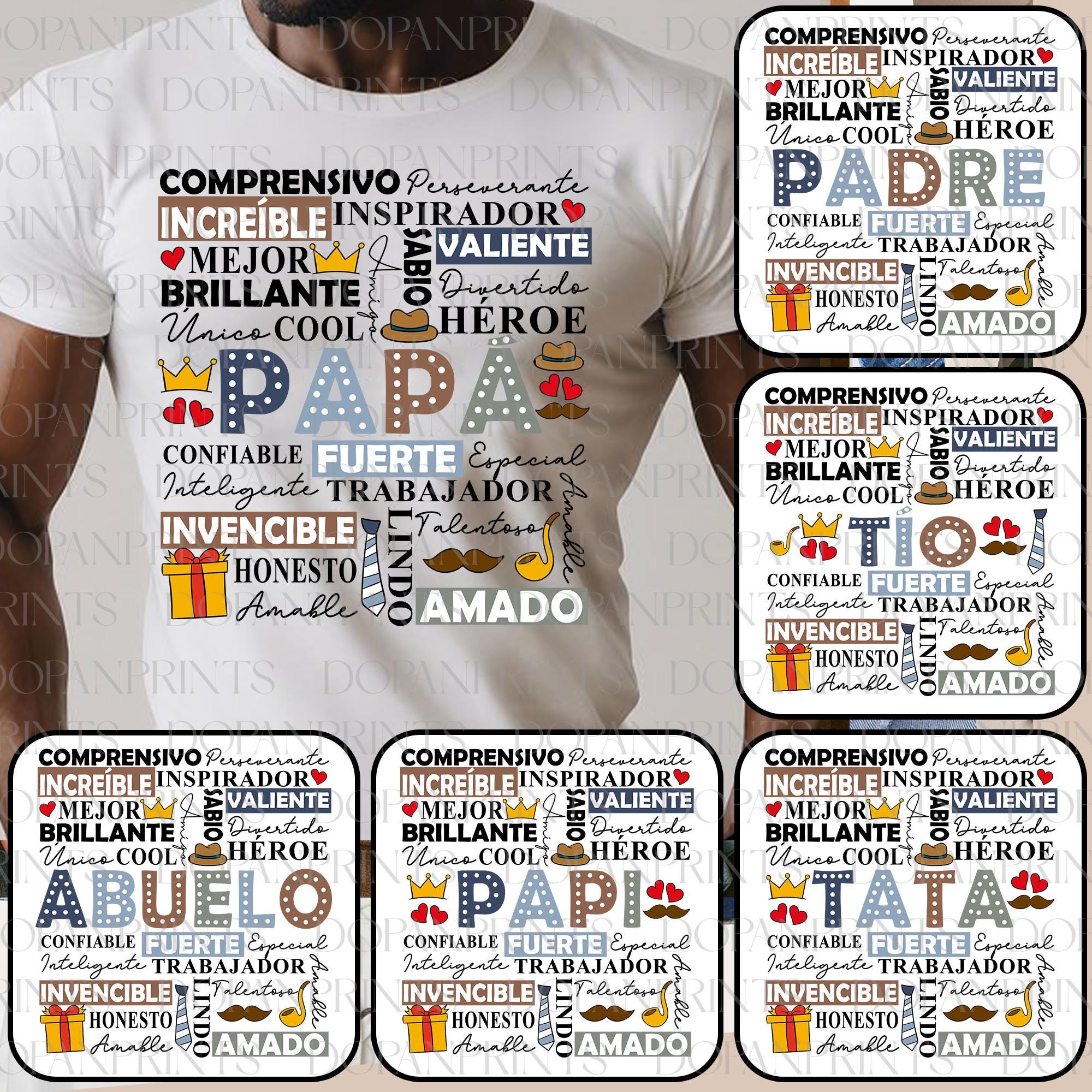 Papá Png, Día del Padre Png, El Mejor Papá Siempre PNG, Best Dad Ever Spanish PNG, Father's Day Png, Latin Dad Sublimation,Papá Palabras Png