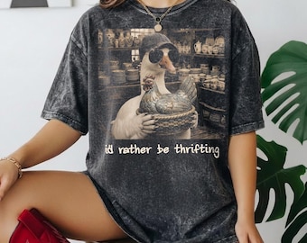 I'd Rather be Thrifting Png, Goose Grannycore png, Goose Grandma Thrifting Png, Funny Thrift Store Shopping Goose, Vintage Thrifting Lover