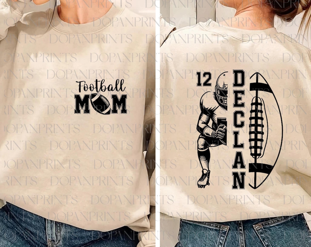 Bundle Custom Name and Number Football Svg, Retro Sport, Personalized ...