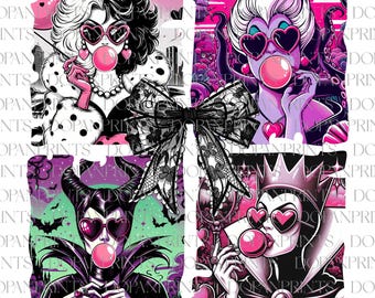 Pink Halloween Witch Png, Villain Gang Png, Halloween Png, Spooky Season, Witches Sisters Png, Trick Or Treat, Bad Witches Club, Funny Witch