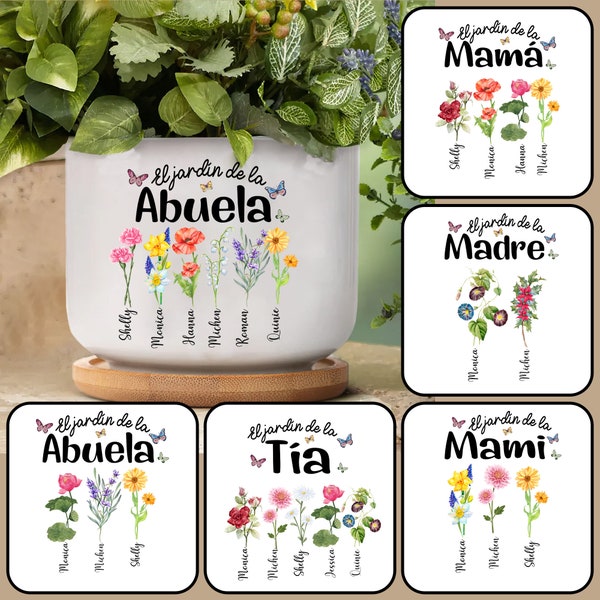 Bundle Custom Grandma's Garden Png, Birth Month Flower Png, Mama's Garden Plant Pot, Madre Floral Png, Watercolor Flowers, Mother's Day Png