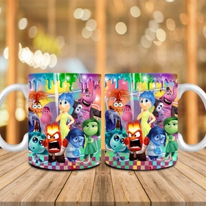 Cartoon Emotions 11oz Mug Wrap Sublimation Design, Mental Health Png, Today I Feel 11oz Mug Template, Character Coffee Cup, Speech Therapy