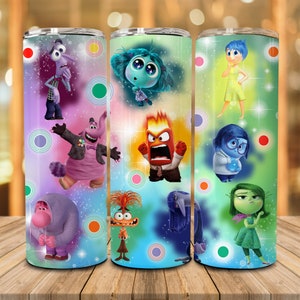 Heute fühle ich mich 20 Unzen Skinny Tumbler, psychische Gesundheit, Cartoon Emotionen Freunde Tumble PNG, Logopädie, Full Tumbler Wrap Png digitaler Download