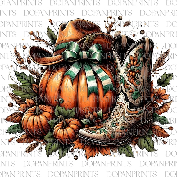 Howdy Pumpkin Png, Retro Western Png, Country fall Png, Halloween Png, Western Fall Png, Fall vibes Png, Cowgirl Png, Fall Coquette Bow Png