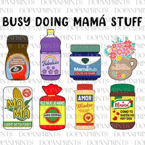 Mama Topper Multipack Svg Png, Retro Madre Svg, Occupato a fare Mamá Stuff Svg, Buona festa della mamma Svg, Gif per la mamma, Facile da usare, File per Cricut
