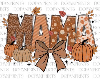 Retro Mama Fall Png, Girly Autumn Png, Fall Mama Coquette Pumpkin, Halloween Coquette Bow, Spooky Season, Coquette Mama Sublimation Design