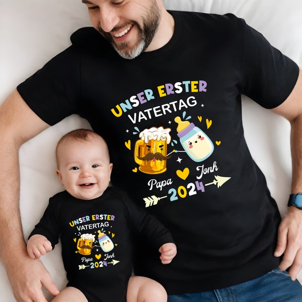 Custom Unser Erster Vatertag 2024 Png, Our First Father's Day Together Png, First Time Dad Gifts, Daddy And Me First Father's Day, New Dad