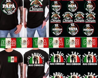 Bundle El Papa Mas Chingon Png, Dia Del Padre Png, Papá Png, Happy Father&#39;s Day Png, Eres Mi Heroe Png, Gift For Dad, Funny Spanish Gift