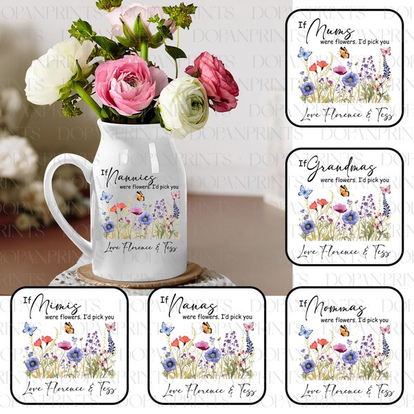 Bundle Custom If Grandmas Were Flowers I'd Pick You Png, Mother's Day Png, Mom Flower Png, Grandma Gift,Mama Floral Shirt Design Sublimation