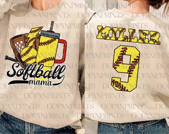 Custom Softball Mama Png, Softball Mom Png, Lightning Bolt Png, Sport Png, Softball Number And Alphabet Png, Mama Game Day, Gift For Player