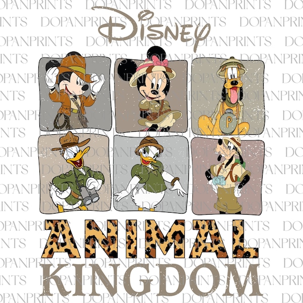 Vintage Animal Kingdom Png, Retro Wild Trip Png, Family Trip 2024 Png, Mouse And Friends, Family Vacation Png, Magical Kingdom Sublimation