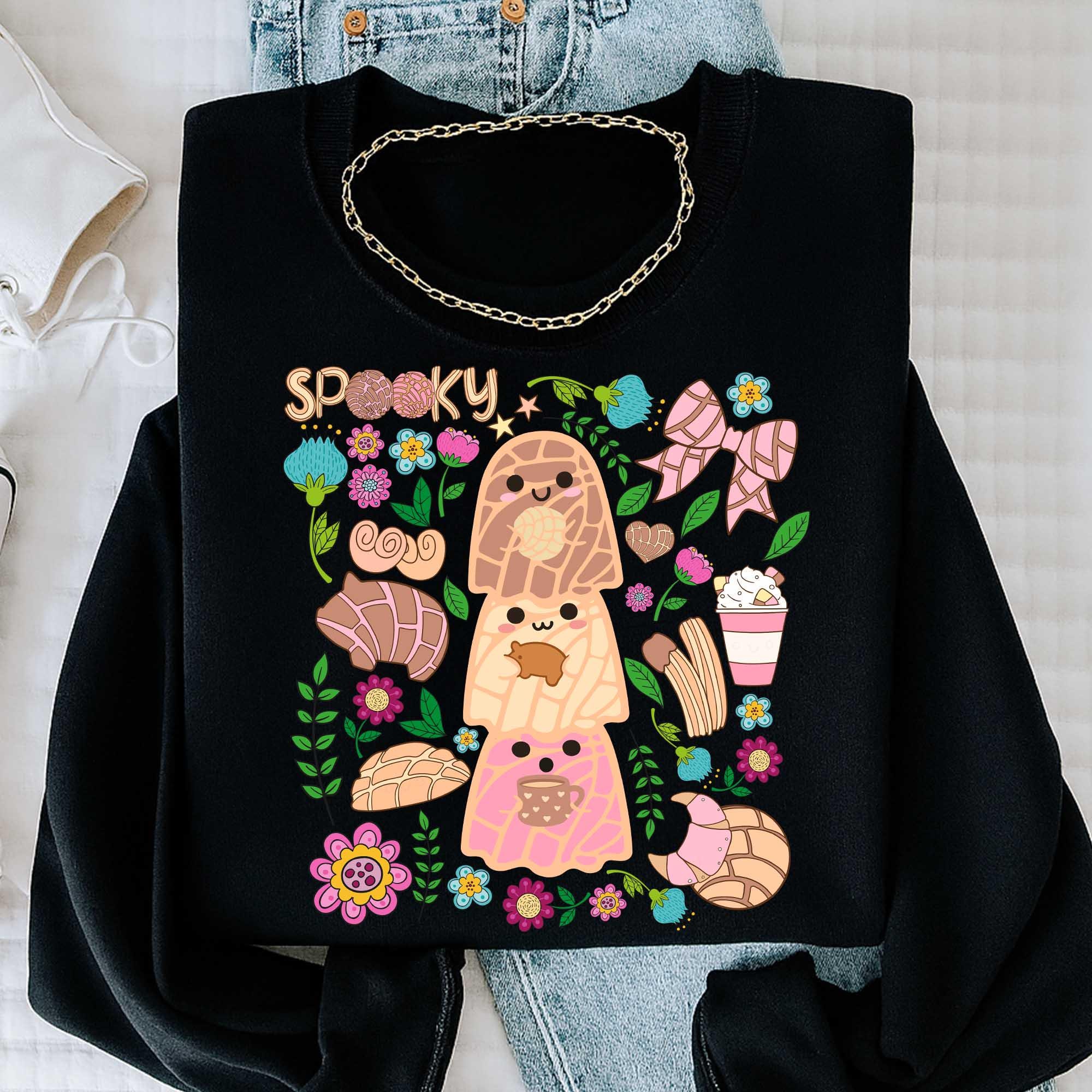 Coquette Pan-tasmas Png, Halloween Mexican Png, Mexican Conchas Ghost, Funny Pantasmas Ghost Pan Dulce Brushstroke Png, Spooky Conchas Png