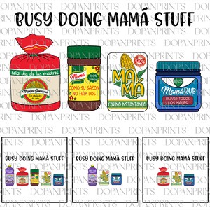 Bundle Mama Topper Multipack Svg Png, Occupato a fare cose di Mamá, Buona festa della mamma, Retro Madre Svg, Gif per la mamma, Facile da usare, File per Cricut