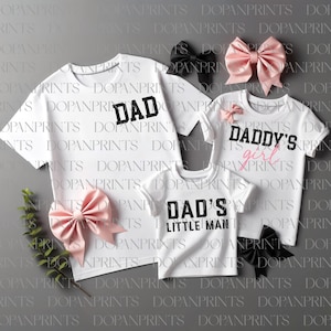 Bundle Papas Mädchen-Svg, Papas kleiner Mann-Svg, Papa und Tochter-Svg, Vatertags-Svg, Baby-Mädchen-Shirt, Papa-Geschenk von Kindern, Datei für Cricut