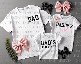 Bundle Daddy's Girl Svg, Dad's Little Man Svg, Daddy and Daughter Svg, Father's Day Svg, Baby Girl Shirt, Dad Gift from Kids,File For Cricut