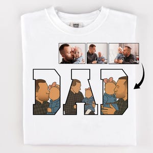 Papá personalizado (Png), foto de papá personalizada, papá (Png), Día del Padre (Png), foto de papá e hijos, padre e hijo, camiseta con retrato familiar, regalo para papá