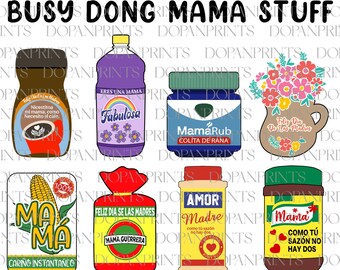 Bundle Mama Topper Multipack Svg Png, Retro Madre Svg, Busy Doing Mamá Stuff, Happy Mother's Day, Gif For Mom, Easy to Use, File For Cricut