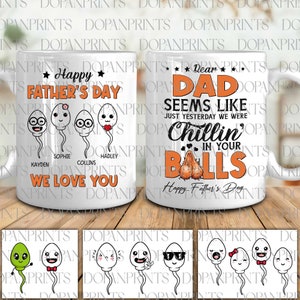 Happy Father&#39;s Day We love You 11oz Mug Wrap, Personalized Funny Little Cute Kids Mug Png, Funny Dad Coffee 11oz Mug Template, Gift For Dad