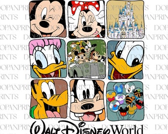 Mouse And Friends Png, Retro Mickey And Friends Png, Family Trip 2024 Png, Magical Kingdom Png, Family Vacation Png, Best Day Ever
