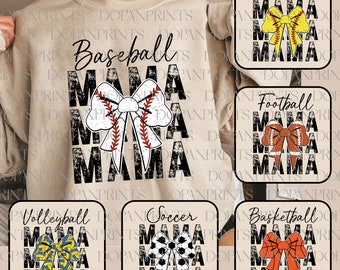 Bundle Sport Coquette Bows png, Baseball Mama Coquette Png, Softball Coquette Png, Mama Basketball Bow,Retro Soccer Coquette,Pink Bow Design