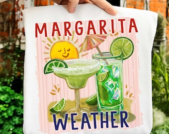 Margarita Weather PNG, Preppy Summer Vibes Png, Trendy Summer Shirt Design, Grandmillennial Aesthetic PNG, Summer Cocktail Png, Summer Beach