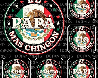 Bundle El Papa Mas Chingon Png, Dia Del Padre Png, Papá Png, Father's Day Png, Funny Spanish Png, Eres Mi Heroe Png, Mexican Flag, Dad Gift