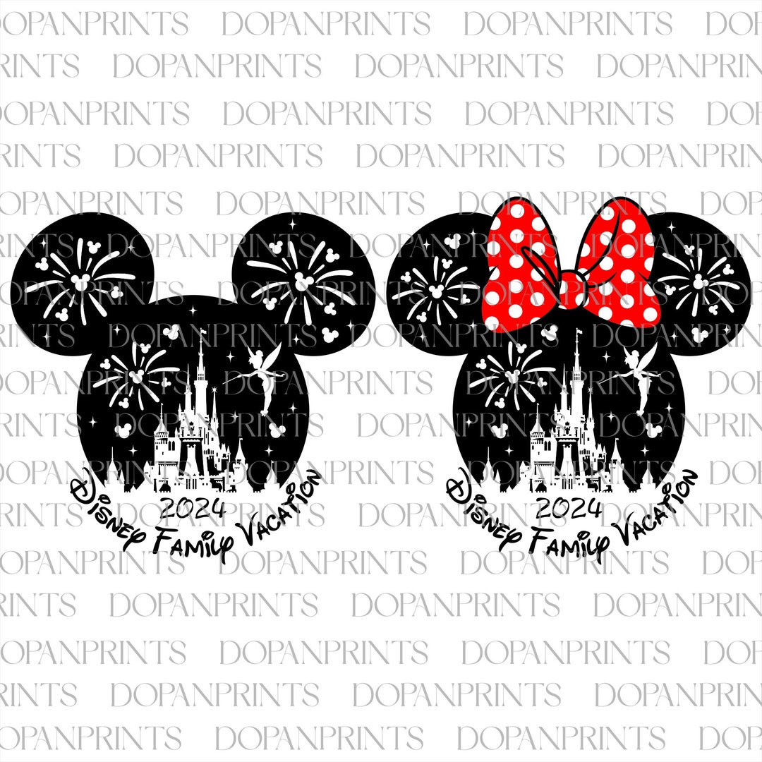 Bundle Family Vacation 2024 Png, Retro Mouse and Friends Png, Family