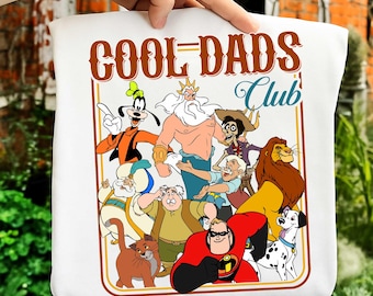 Club de Papás Geniales (Png), Vibras Retro de Papá (Png), Dibujos Animados Inspirados en Papás de los 90, El Mejor Papá del Mundo (Png), Día del Padre (Png), Regalo Divertido para Vacaciones Familiares