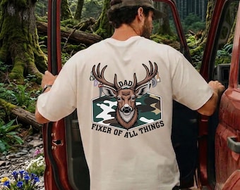 Réparateur de toutes les choses papa Png, camouflage fête des pères Png, conception de chemise drôle de bricoleur papa, outils bois de cerf PNG, cadeau pour homme, téléchargement numérique