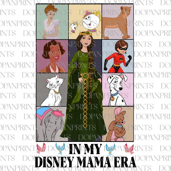 In My Mama Era Png, Cartoon Character Png, Retro Mama Png, Family Trip 2024 Png, Magical Kingdom Png, Mother's Day Png, Family Vacation Png