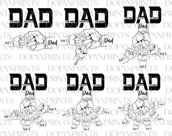 Custom Fist Bump Set Svg, Dad The Man The Myth The Legend Svg, Father Hand Svg, Dad Hands Svg, Daddy Fist Bump Svg,Happy Father&#39;s Day Design