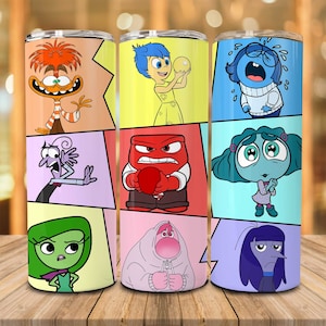 Psychische Gesundheit 20 Unzen Skinny Tumbler, heute fühle ich mich Tumbler Png, Cartoon Emotionen Freunde, Logopädie, Full Tumbler Wrap Png digitaler Download
