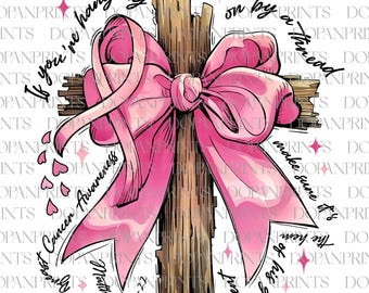 Cruz de lazo rosa de Jesús con cáncer de mama Png, Concientización sobre el cáncer de mama Png, Niñas cristianas Png, Diseño bíblico de lazo rosa para cáncer de mama Descargar