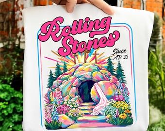 Rolling Stones Easter PNG, Easter Jesus Design, Easter Christian PNG, He is Risen Png, Spring Floral Easter Png, Easter Day Digital Download