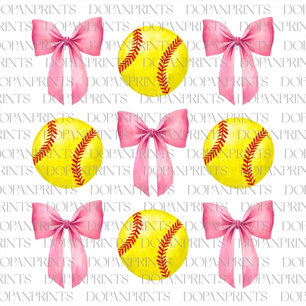 Softball Coquette Png, Coquette Bows Png, Softball Png, Pink Softball Coquette Design, Softball Mom Png, Pink Bows Sublimation File PNG