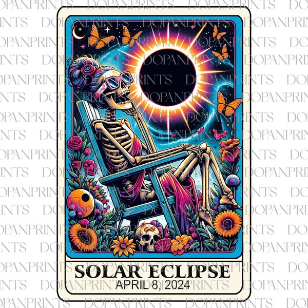 Solar Eclipse 2024 Png, Funny Skull Solar Eclipse Png, Total Solar Eclipse 4.08.24 Png, Path of Totality, Twice In A Lifetime 2017 2024 Png