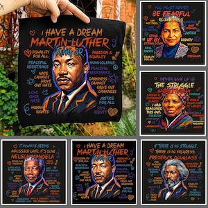 Black History PNG Bundle, Martin Luther King Png, Black History Month Png, MLK Days Png, Human Rights Freedom png, Civil Rights Leader Png