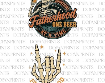 Sobreviviendo a la paternidad: una cerveza a la vez (PNG), Papá esqueleto (PNG), Regalo del Día del Padre para el esposo, Paternidad (PNG), Papá bebedor divertido (PNG)