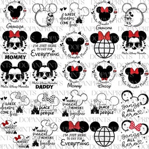 Bundle 26+ Family Trip 2025 Png, Making Memories Together Png, Magical Kingdom Png, Family Vacation Png, Mouse Head Png, Sublimation Design