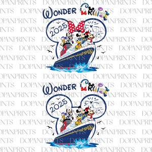 Bundle Cruise Vacation Png, Cruise Family Png, Family Trip 2025 Png, Family Vacation Png, Mouse & Friends Cruise Png, Family Matching Shirt