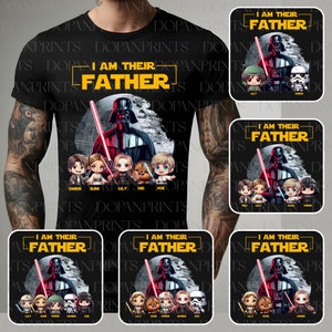 Bundle I Am Their Father Png, Custom Dad And Kids Name Shirt, Father's Day Png, Best Dad In The Galaxy, Funny Dad Life Png, Gift For Daddy