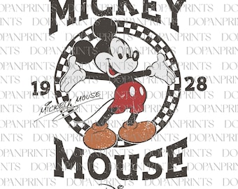 Mouse 1928 Png, Family Trip 2024 Png, Retro Checkered Mouse Png, Magical Kingdom, Family Vacation Png, Vacay Mode Png, Mouse PNG Sublimation